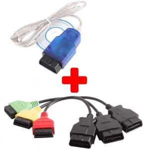 Fiat Diagnostic FIATECUSCAN Kit – Interface + Adapter Cables (ABS, Airbag, Engine)