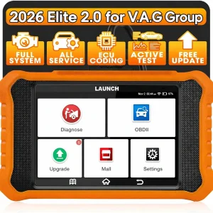 LAUNCH X431 Creader Elite VAG / VW, Seat, Skoda, Audi / Codare ECU online 31+ funcții de resetare / 2026